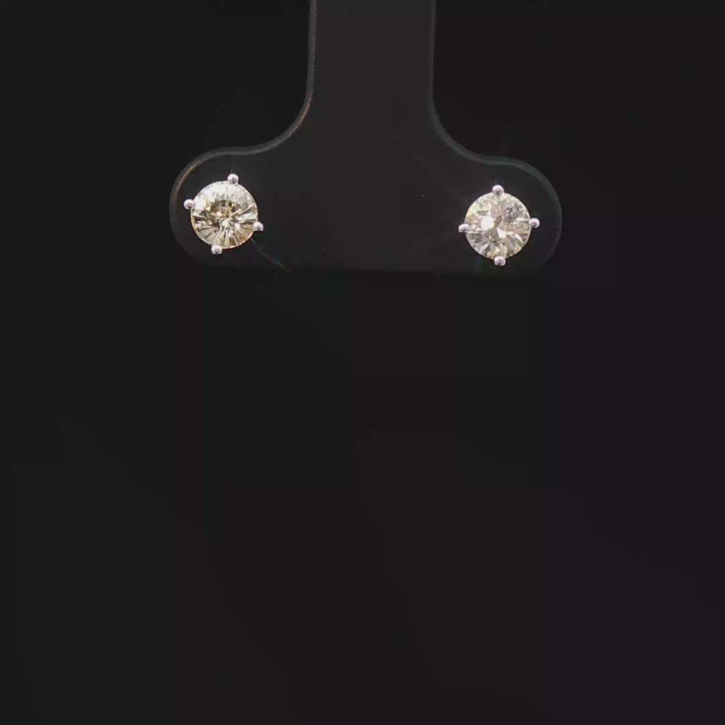 Yellow sapphire studs