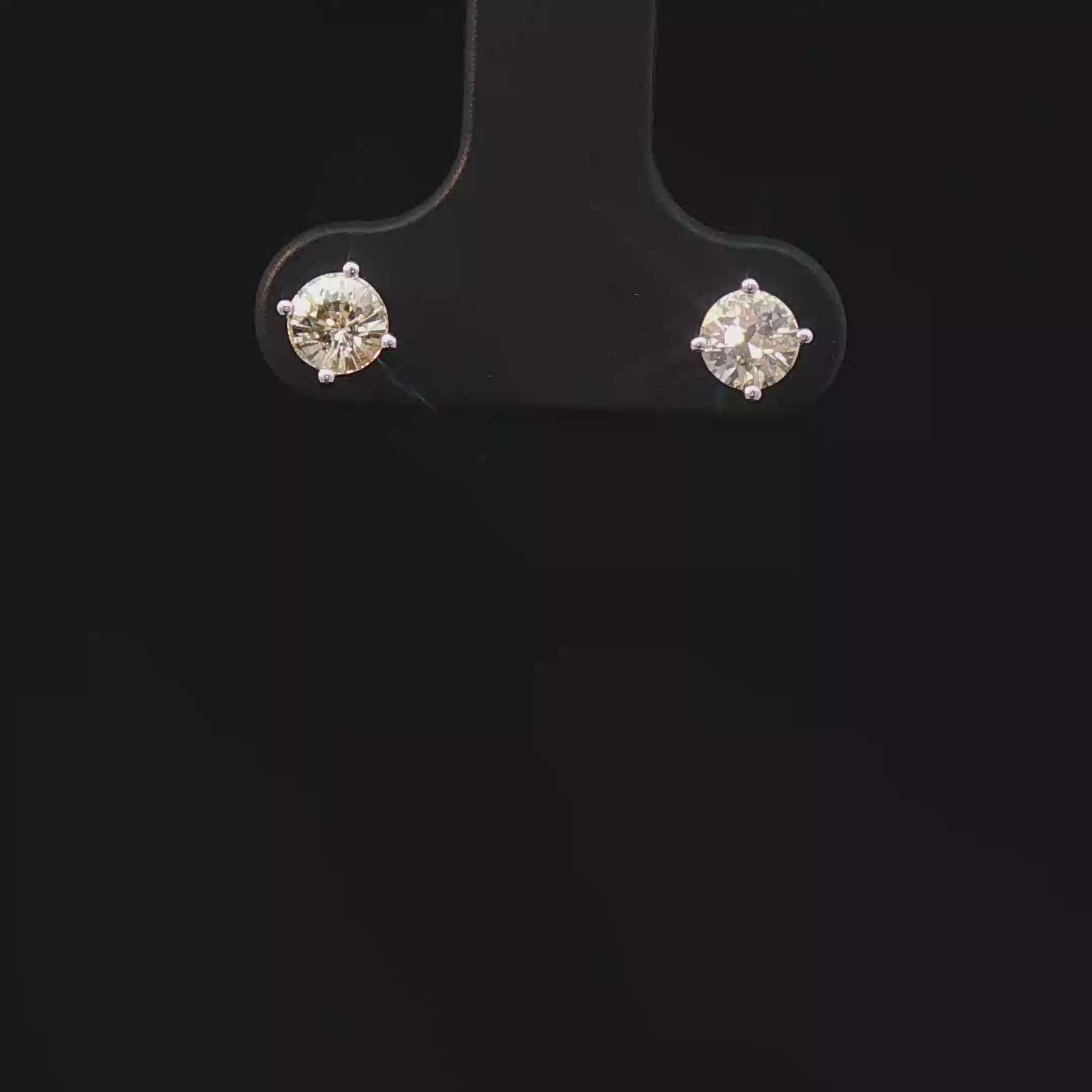 Yellow sapphire studs