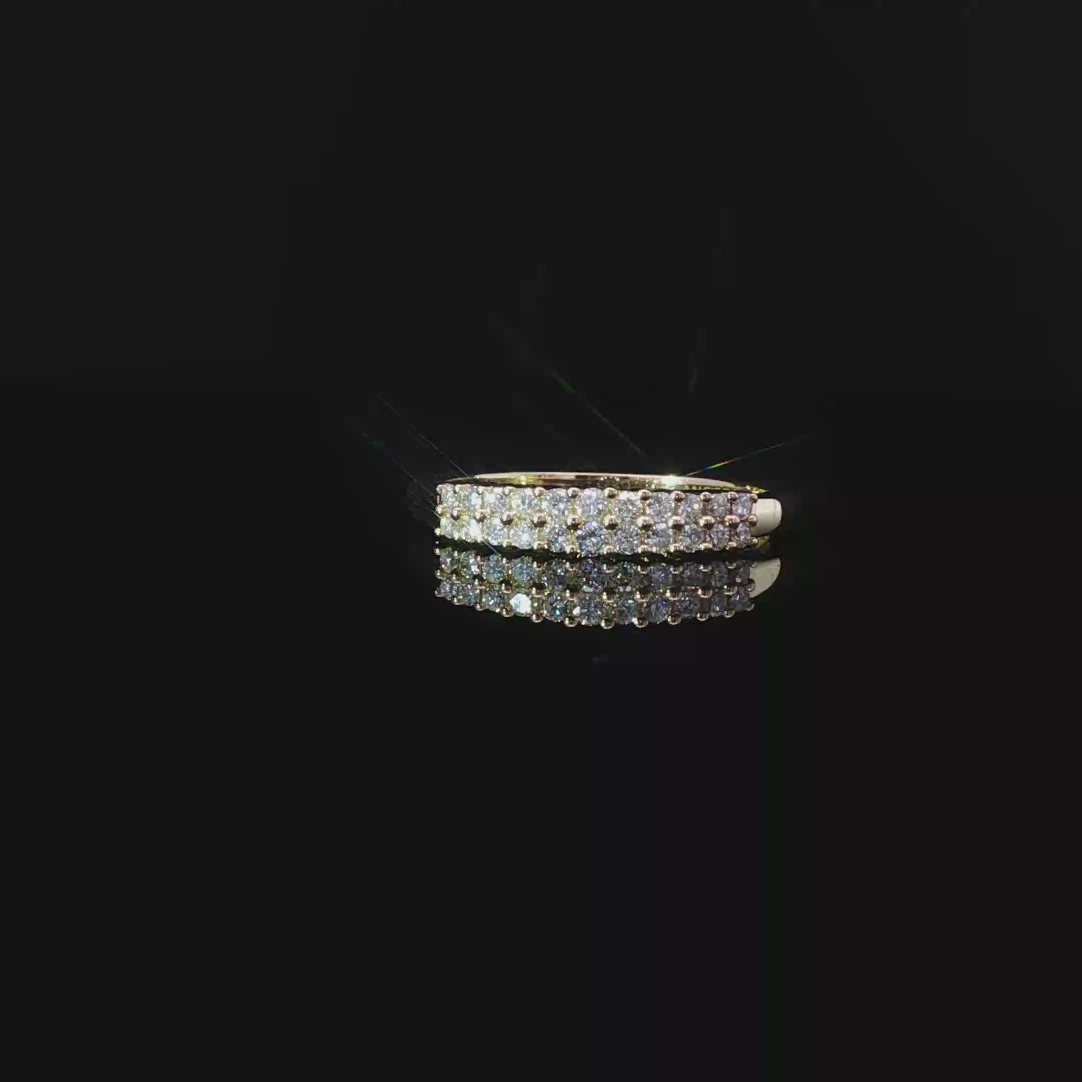 Dual row diamond band