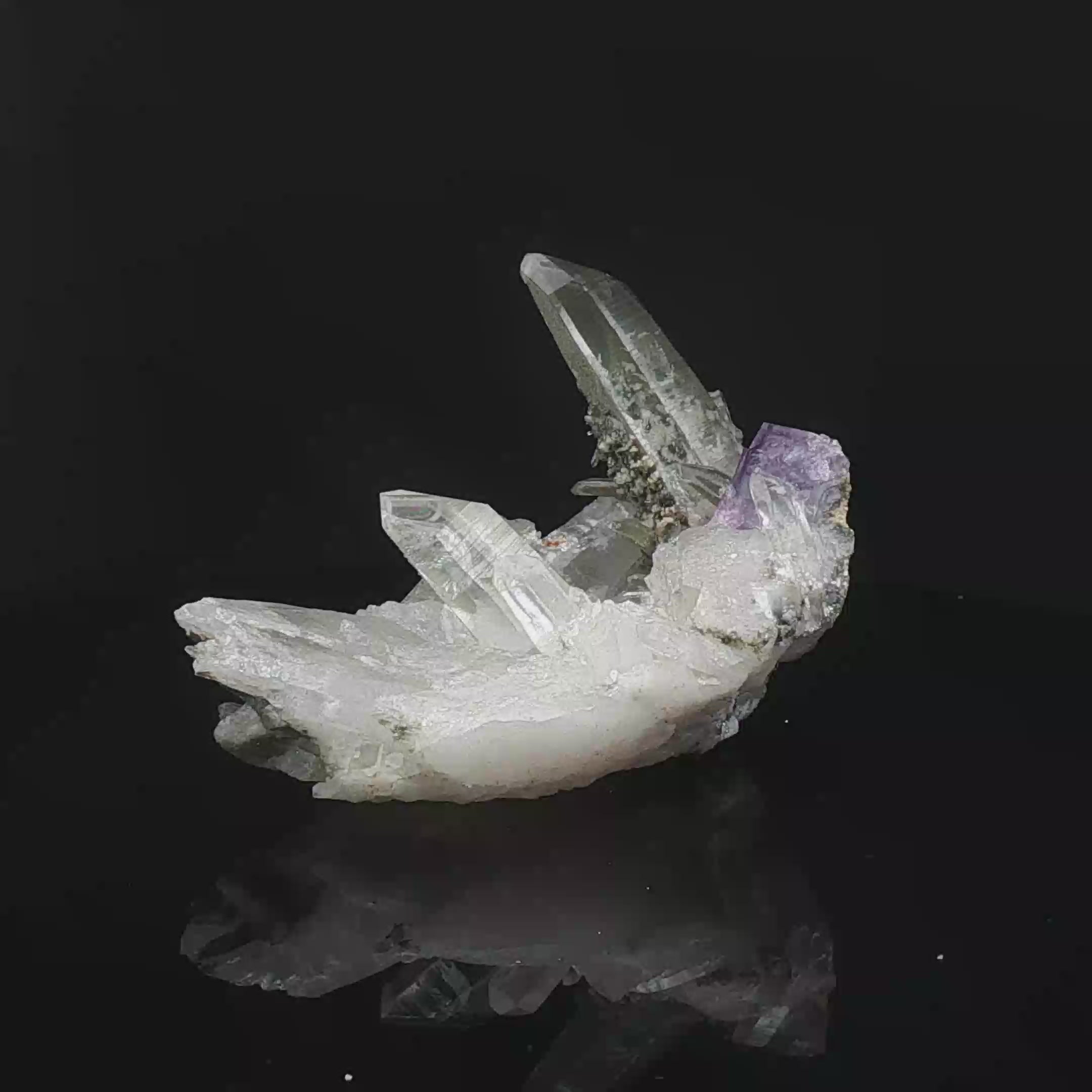 Fluorite on quartz