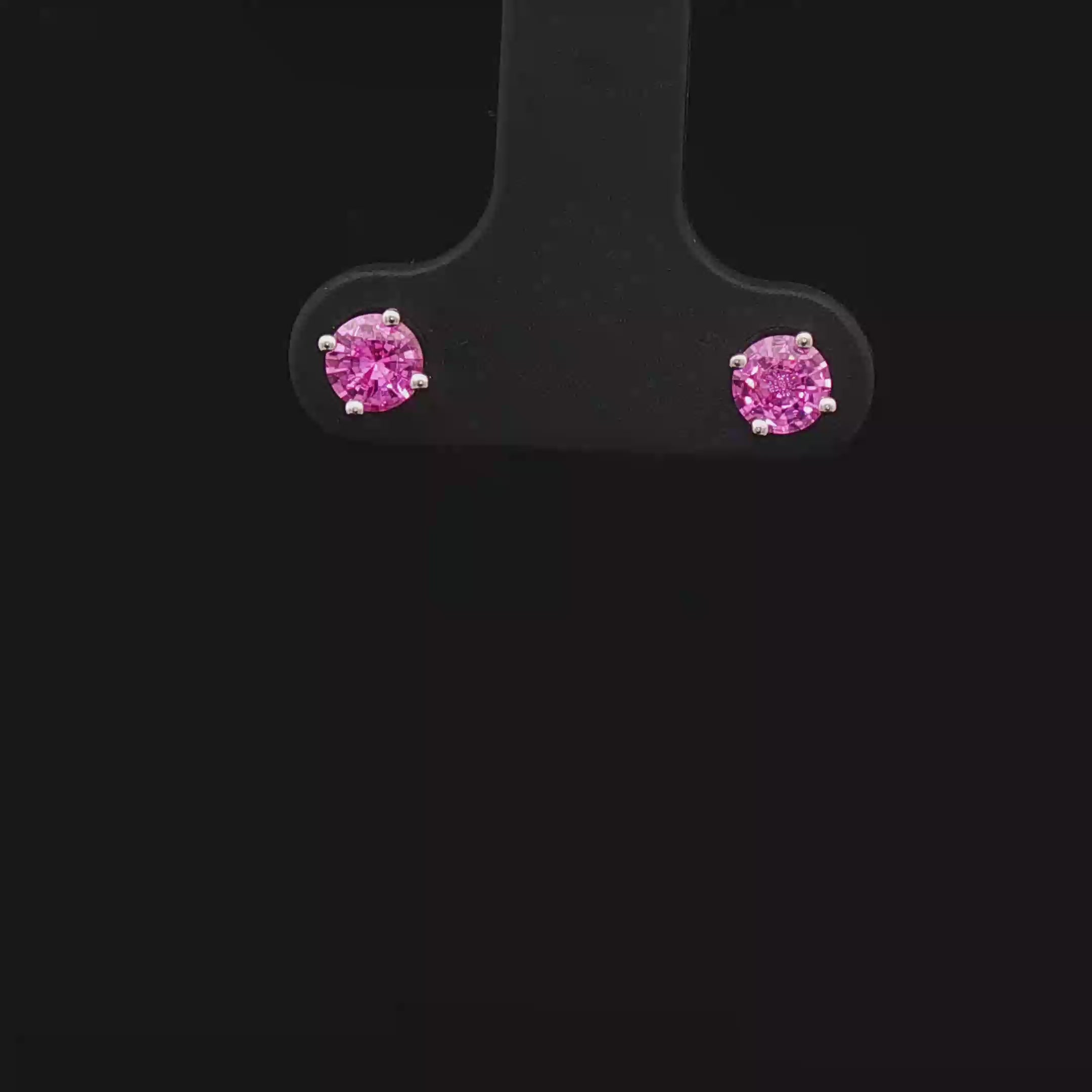 Pink sapphires studs