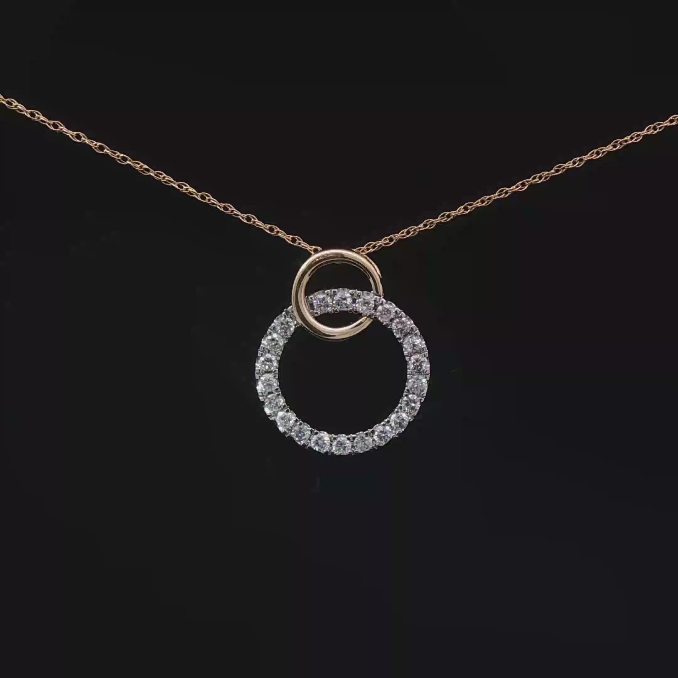 Intertwined circle pendant