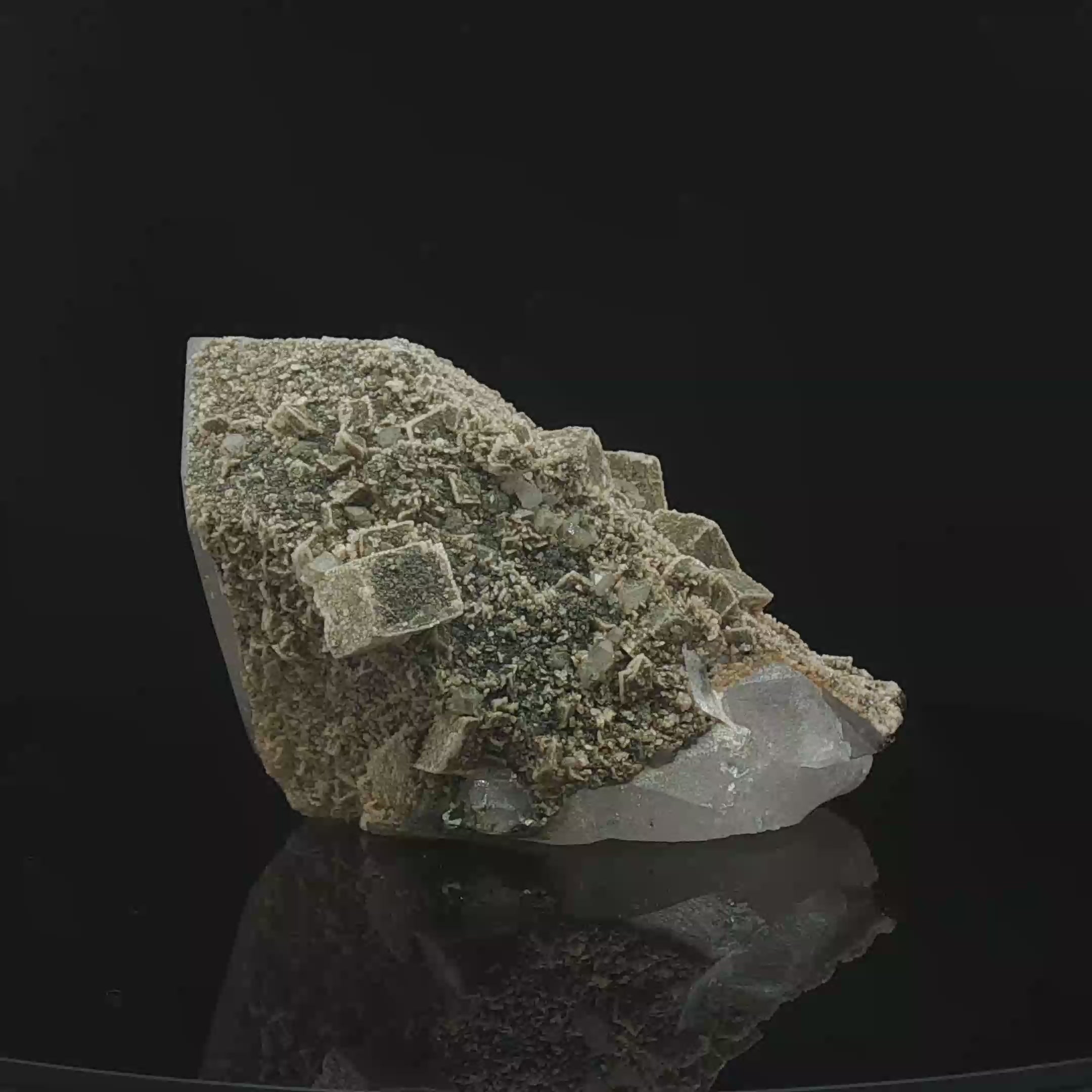 Feldspar on quartz