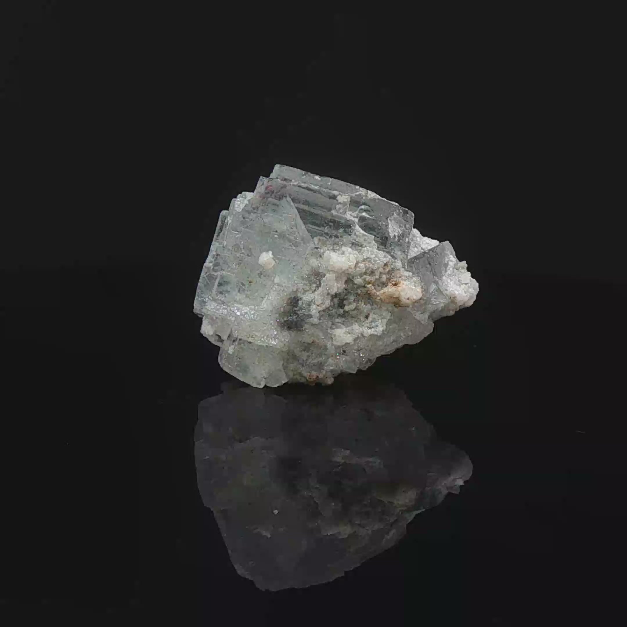 Calcite on fluorite