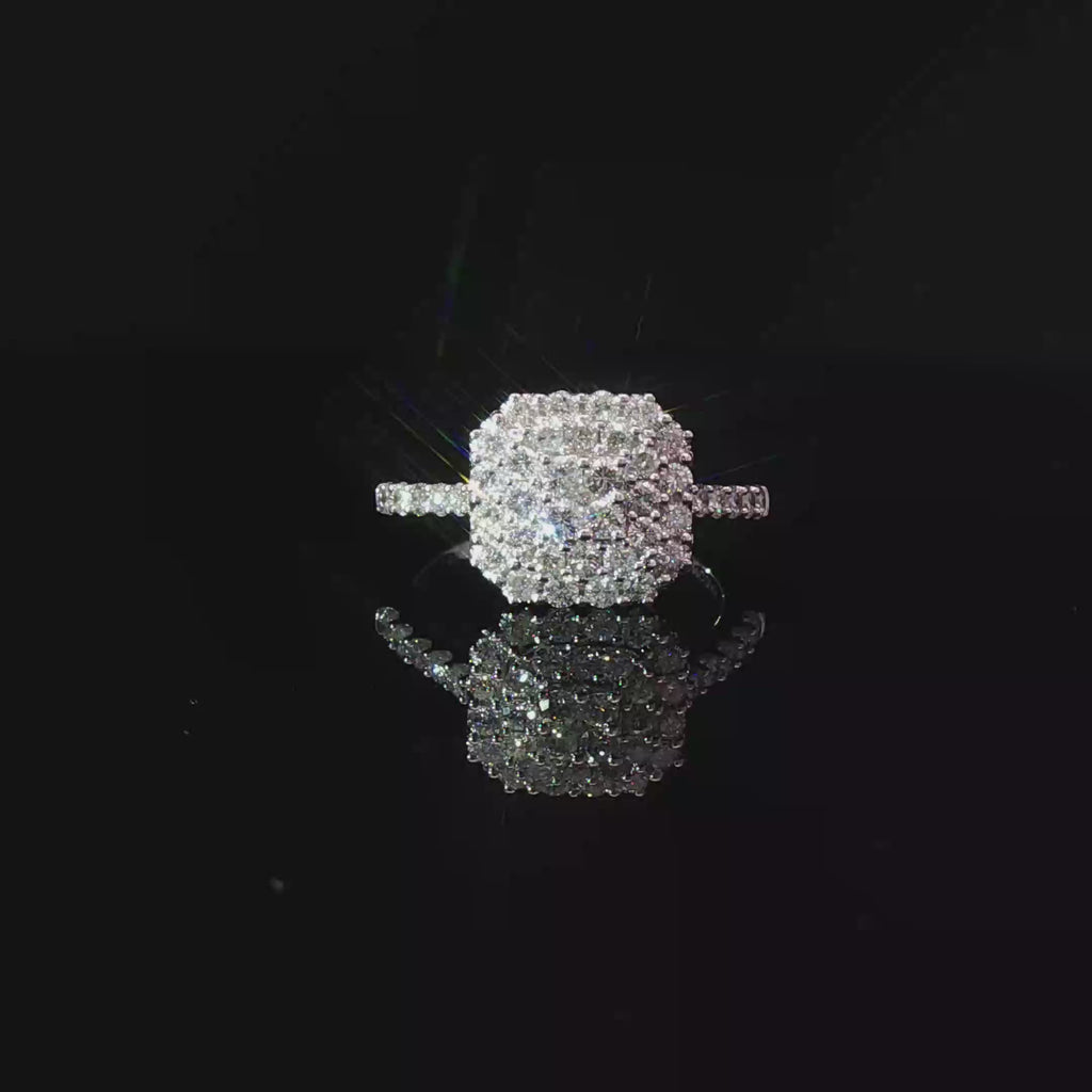 Cushion illusion ring