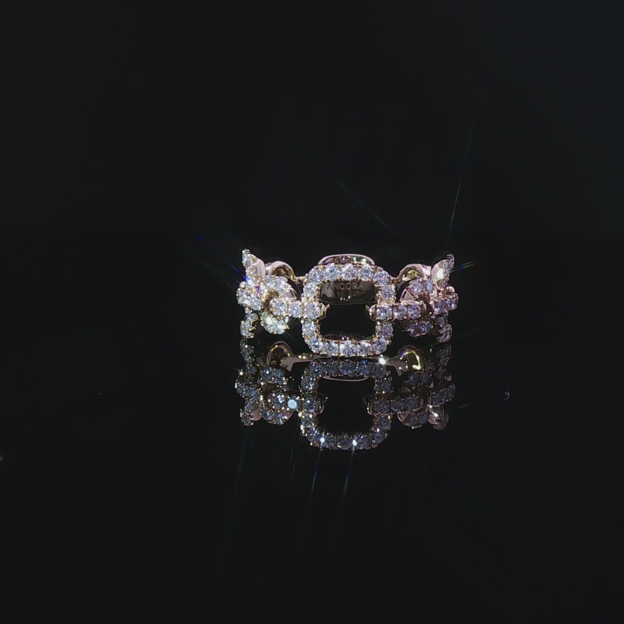 Buckle diamond ring
