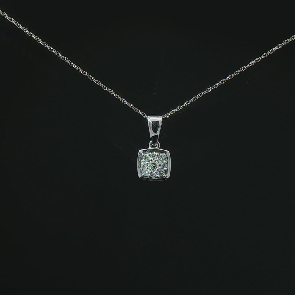 Petite square pendant