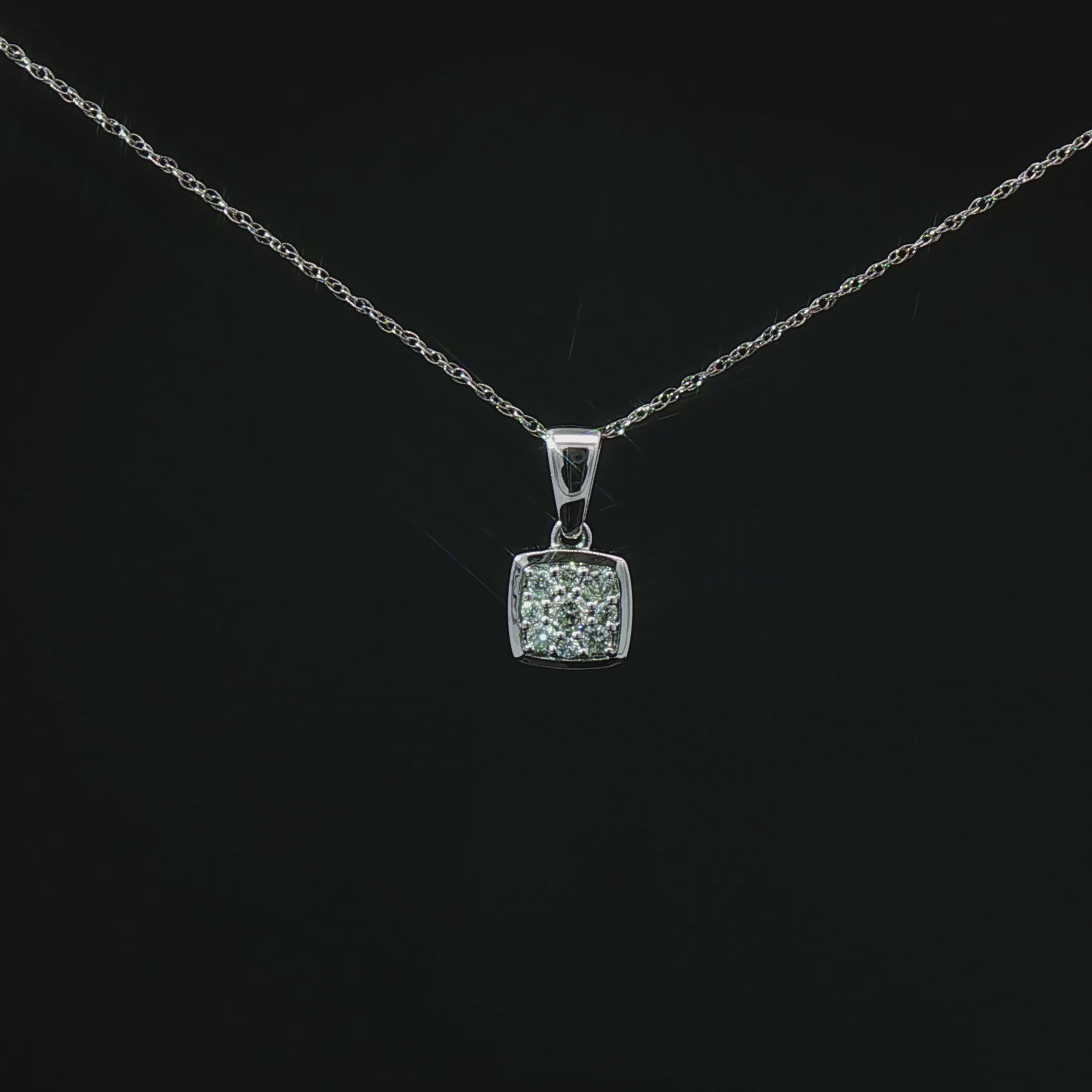 Petite square pendant