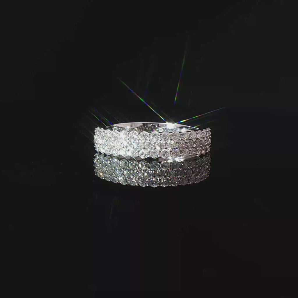 Edgeless three-row band