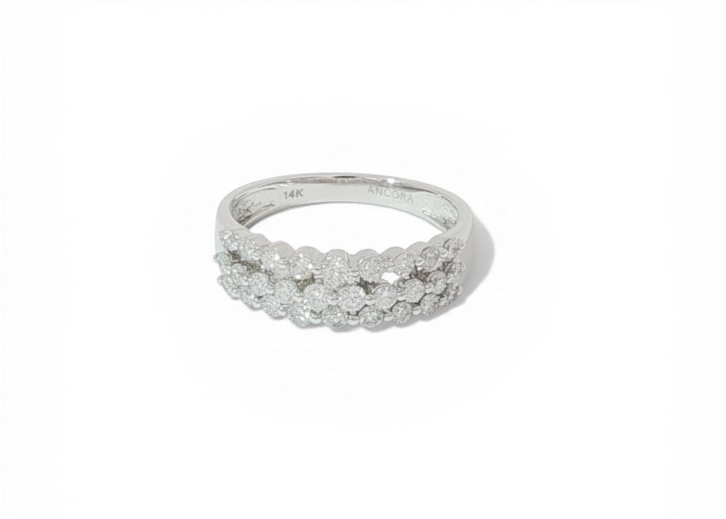 Scalloped egde three row band
